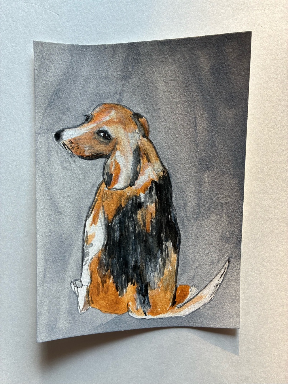 Watercolor Dog Painting
